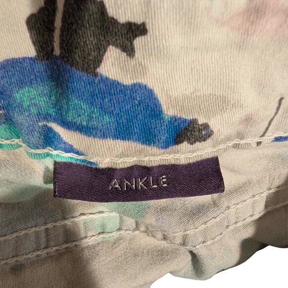 NYDJ Alisha Fitted Ankle White Jeans Floral Print Size 12 - Picture 6 of 6